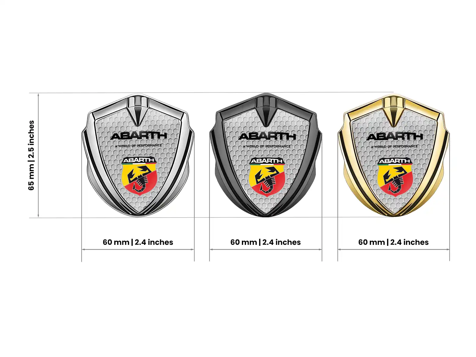 Fiat Abarth Emblema Guardabarros Insignia Minimal Esquema Estándar
